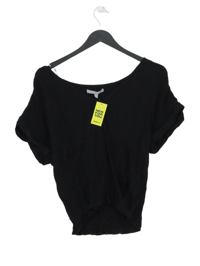 Oliver Bonas Women's T-Shirt UK 14 Black 100% Viscose