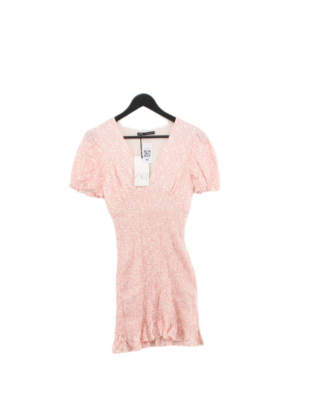 Zara Women's Mini Dress S Multi Viscose with Polyester