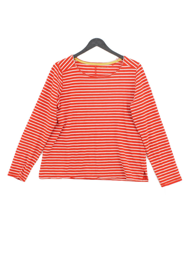 Next Women's Top UK 12 Orange 100% Cotton