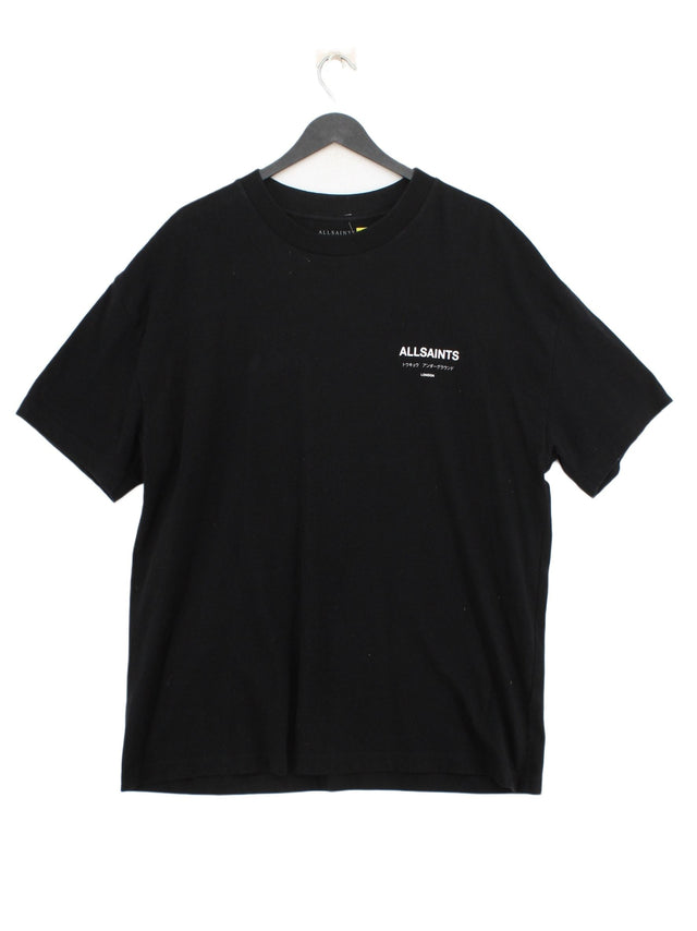 AllSaints Men's T-Shirt L Black 100% Cotton