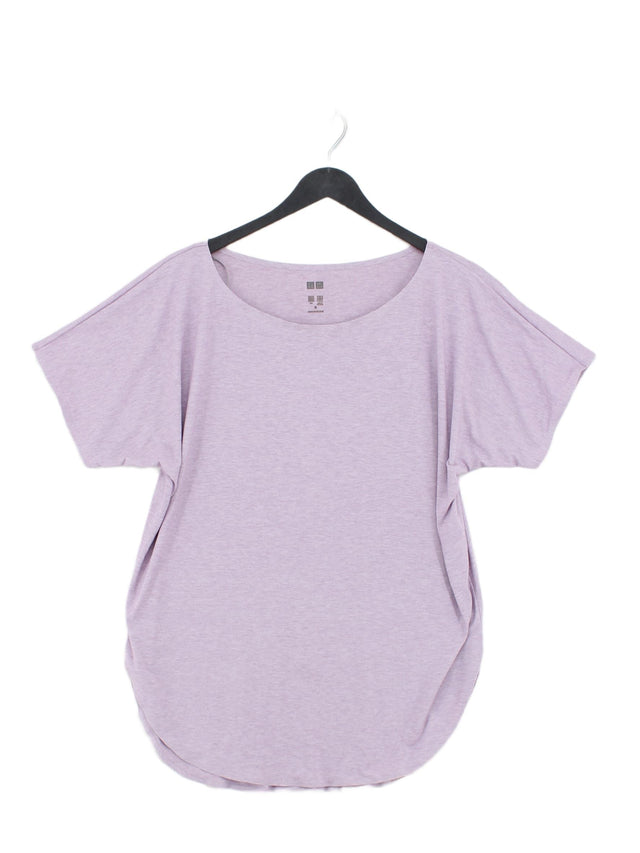 Uniqlo Women's Top M Purple Polyester with Lyocell Modal, Spandex