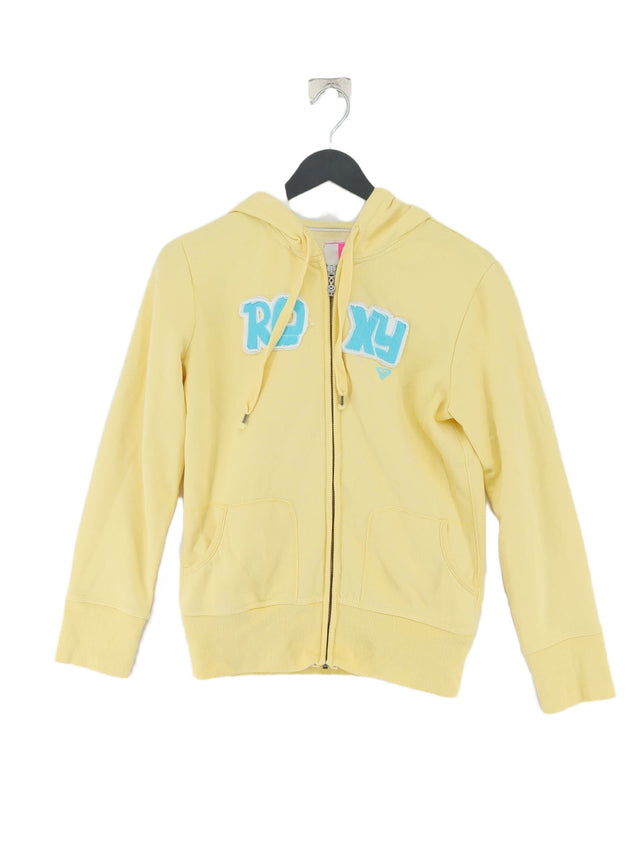 Roxy Women's Hoodie S Yellow Cotton with Polyester