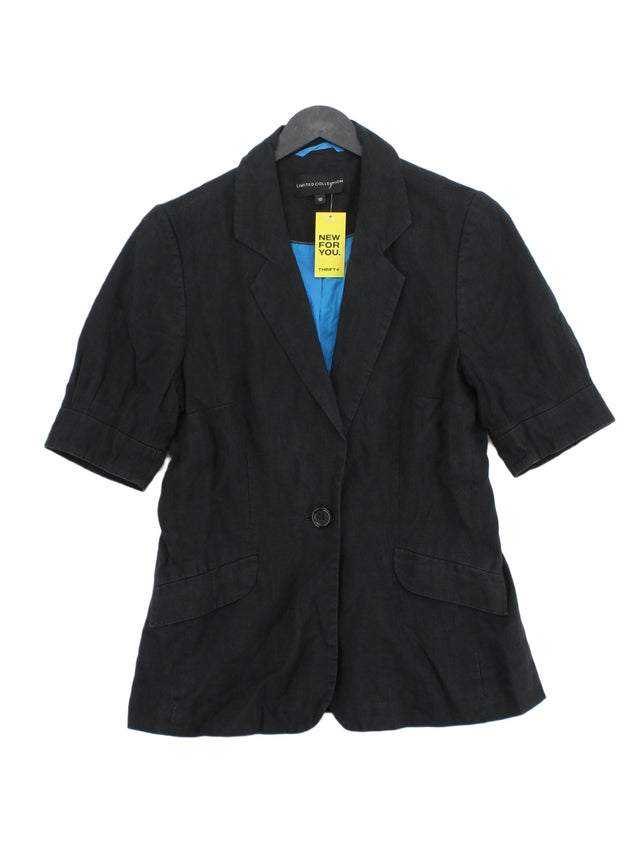 Limited Collection Women's Blazer UK 10 Black 100% Cotton