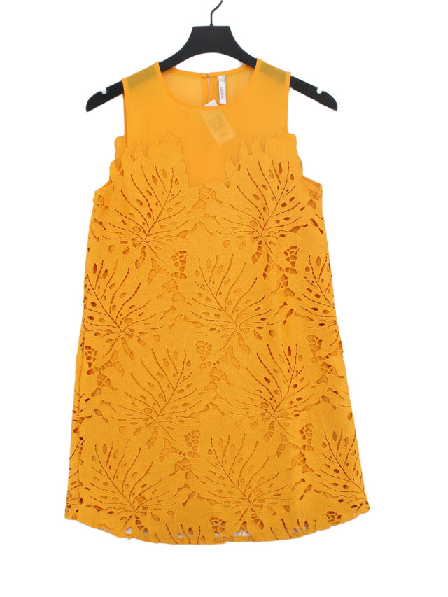 Mango Women's Midi Dress XS Orange 100% Polyester
