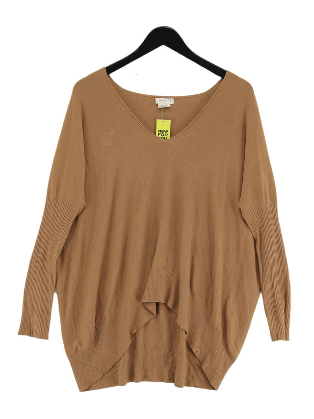 Suzy D Women's Top L Brown Viscose with Polyamide
