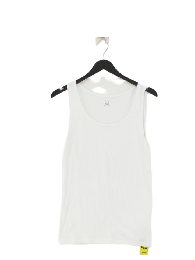 Gap Men's T-Shirt L White Cotton with Lyocell Modal, Spandex