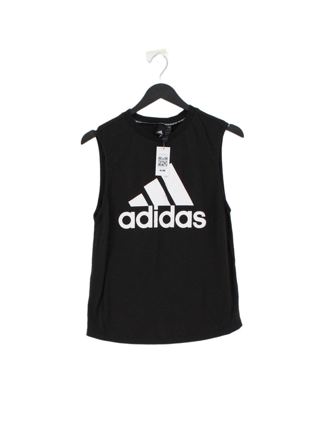 Adidas Women's T-Shirt XS Black Cotton with Viscose