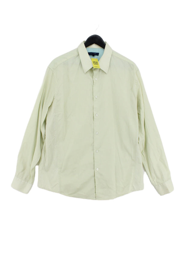 Jasper Conran Men's Shirt L Green 100% Cotton