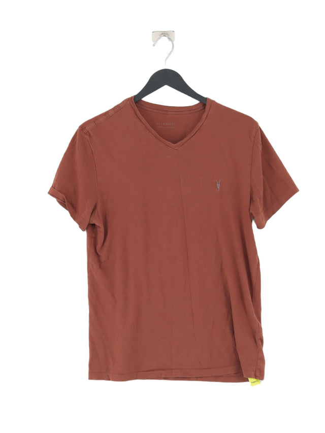 AllSaints Men's T-Shirt M Cream 100% Cotton