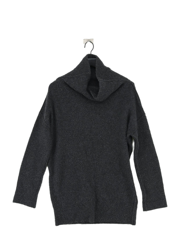 COS Women's Midi Dress XS Grey Wool with Elastane, Polyamide