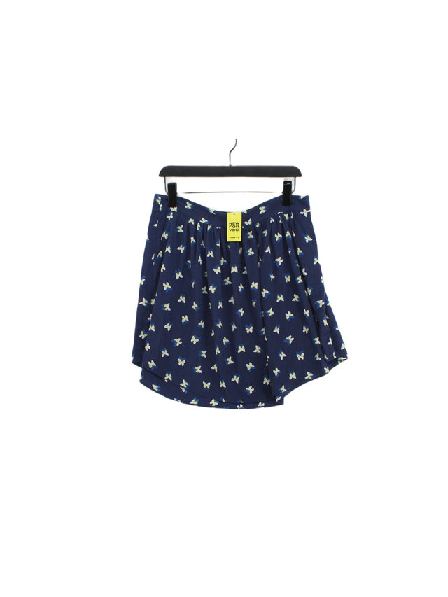 Gap Women's Midi Skirt UK 12 Blue 100% Polyester