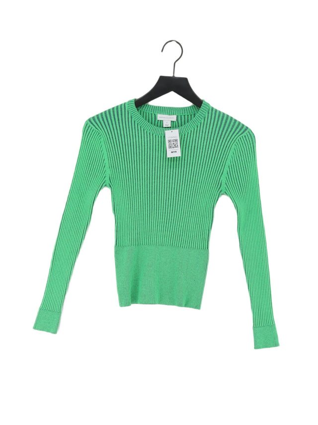 Warehouse Women's Jumper S Green Viscose with Polyester