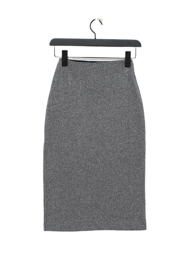 & Other Stories Women's Midi Skirt UK 8 Silver Cotton with Other