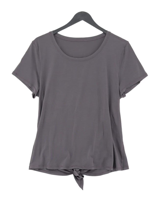 Lululemon Women's T-Shirt L Grey 100% Other