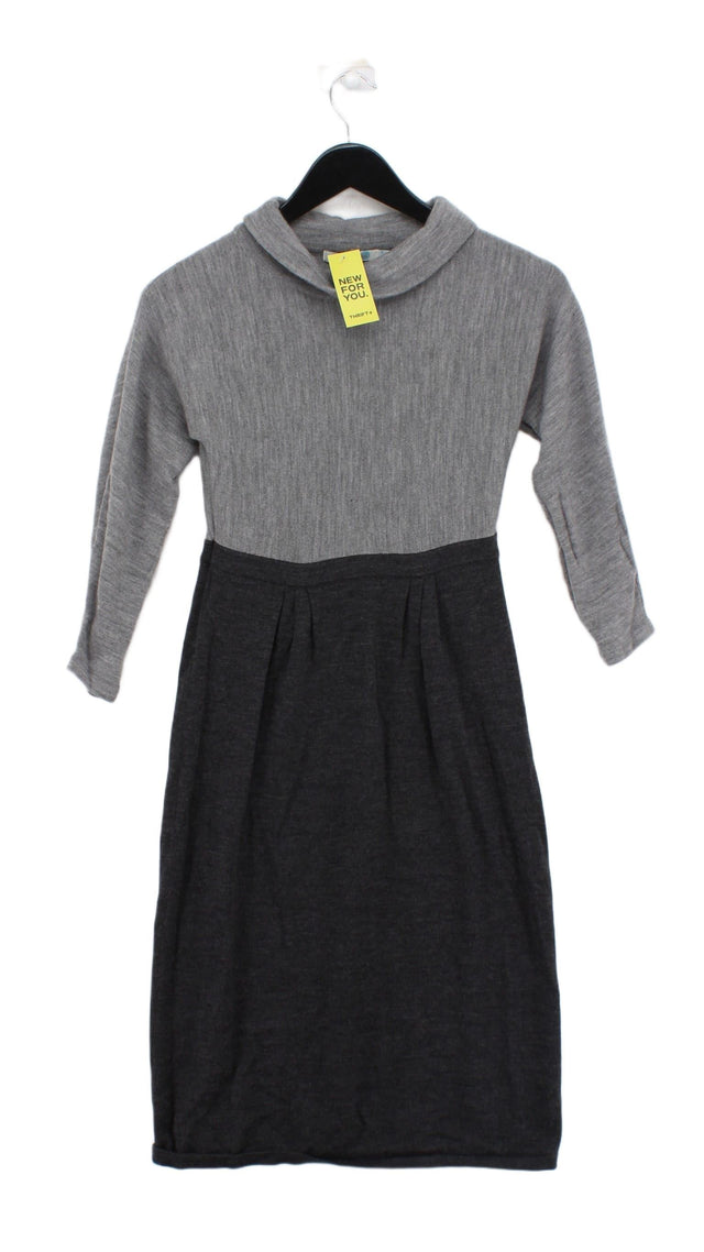 Boden Women's Midi Dress UK 8 Grey 100% Wool