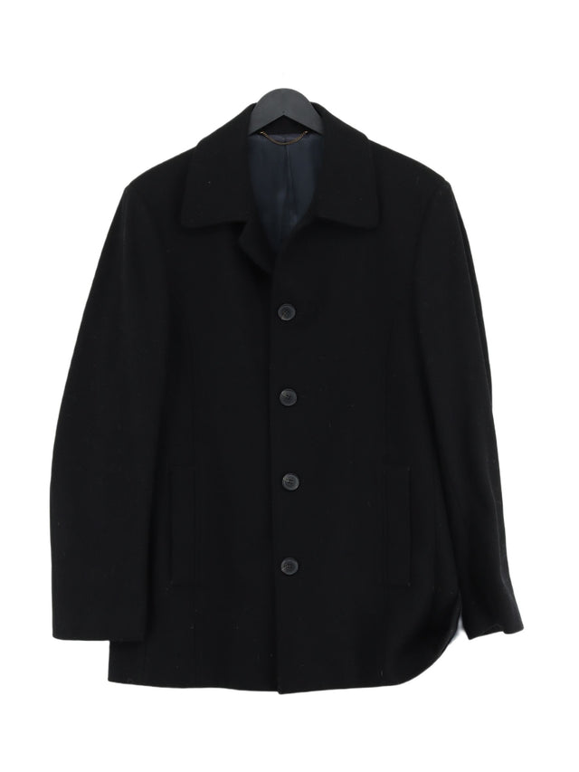 John Lewis Men's Coat Chest: 38 in Black Wool with Other, Polyester