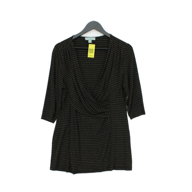 Monsoon Women's Midi Dress UK 18 Black Viscose with Nylon, Other