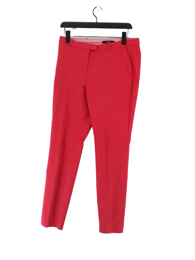 Next Women's Trousers UK 12 Red Elastane with Polyester