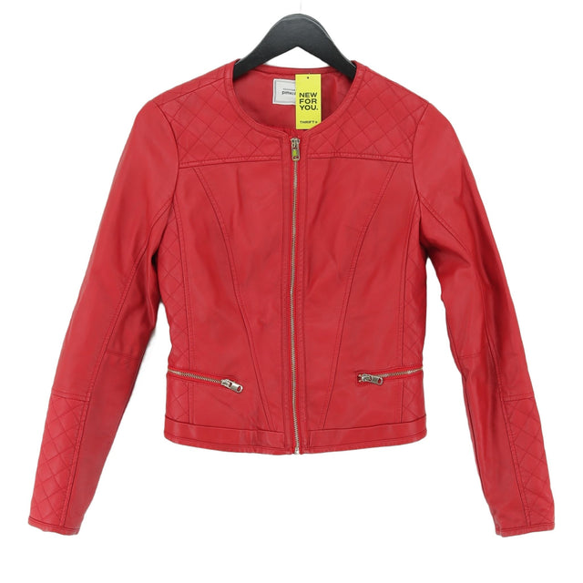 Collection Pimkie Women's Jacket UK 8 Red Viscose with Polyester