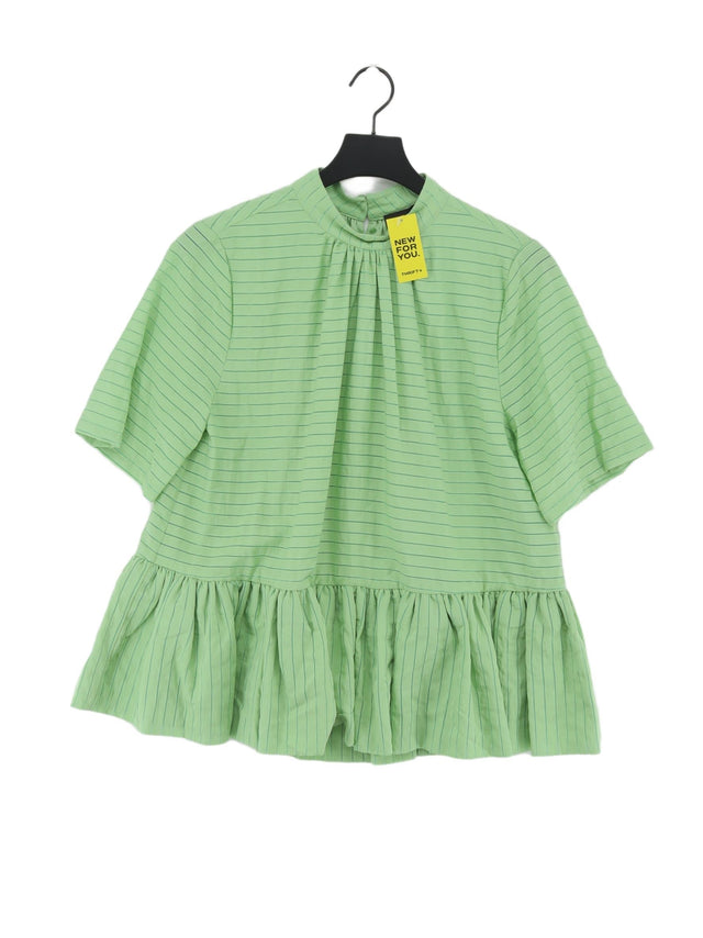 Stine Goya Women's Blouse UK 14 Green Polyester with Viscose
