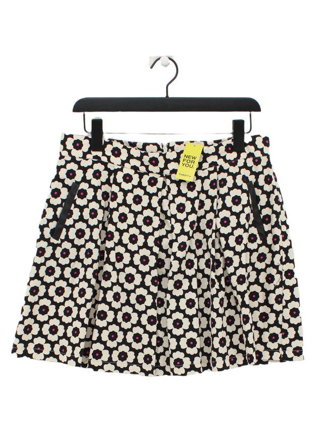 Louche Women's Midi Skirt UK 16 Cream Cotton with Elastane