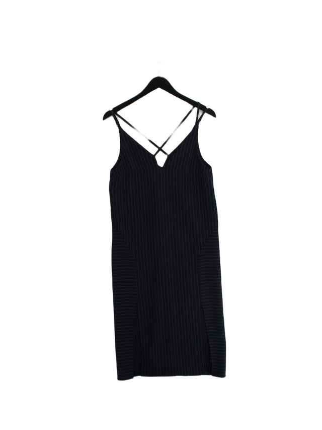 Topshop Women's Midi Dress UK 10 Blue Viscose with Polyester