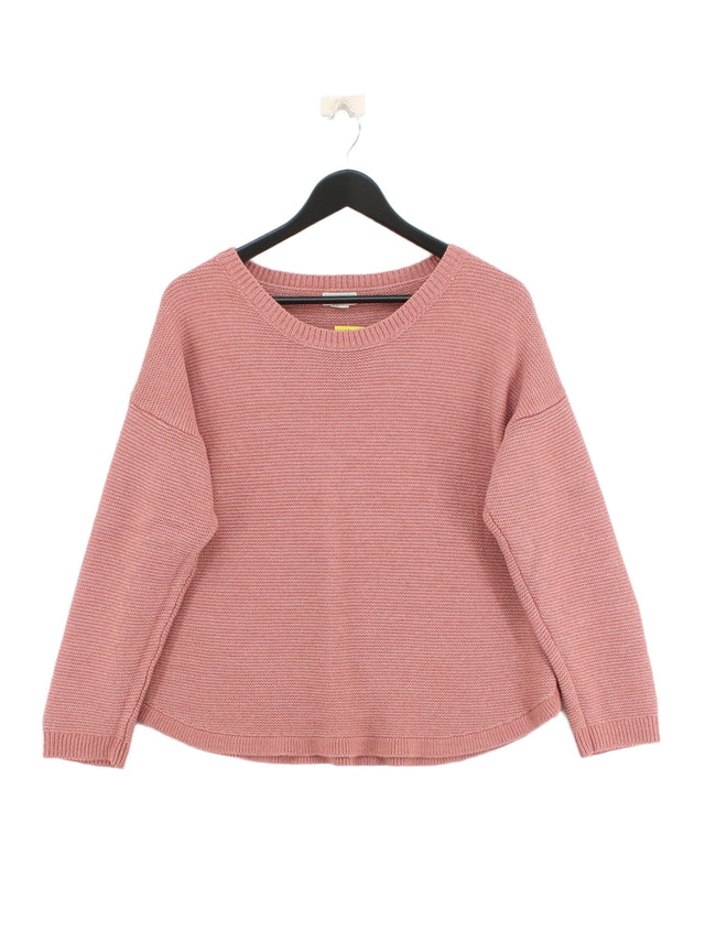 FatFace Women's Jumper UK 16 Pink Viscose with Acrylic