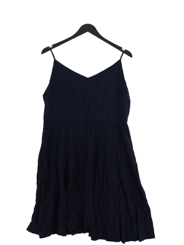 Gap Women's Midi Dress XL Blue Rayon with Viscose