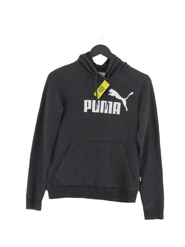 Puma Women's Hoodie XS Grey Cotton with Elastane, Polyester