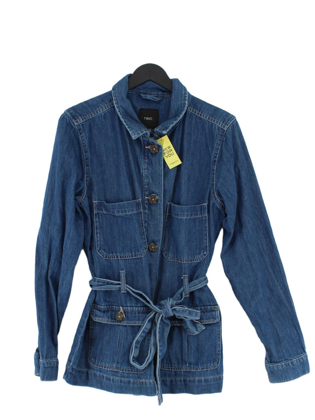 Next Women's Jacket UK 12 Blue 100% Cotton