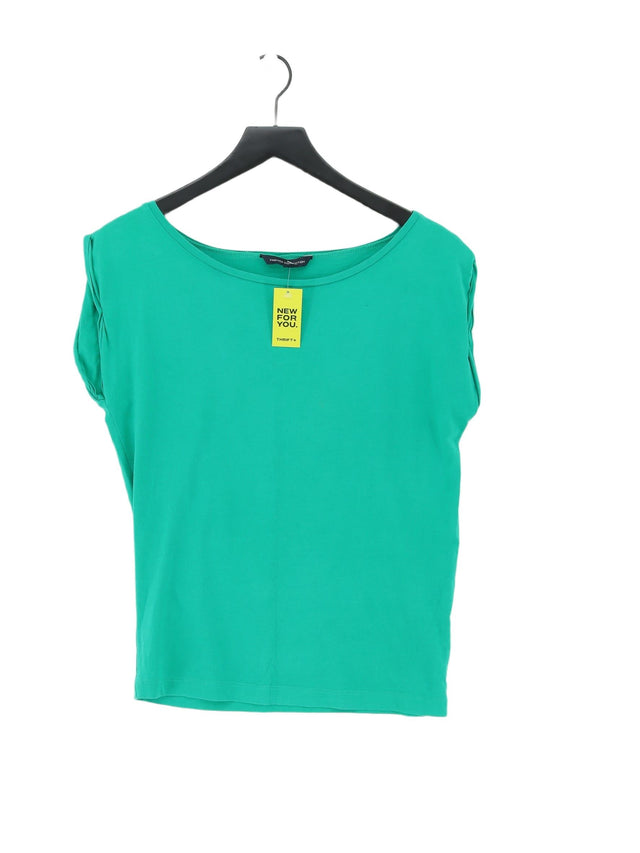French Connection Women's T-Shirt XS Green 100% Cotton