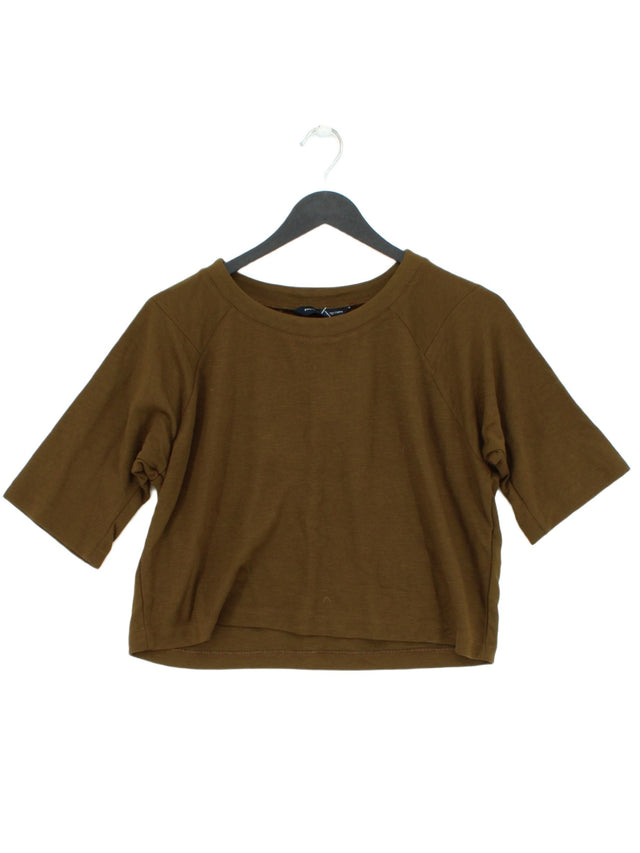 French Connection Women's Top M Tan Viscose with Polyester