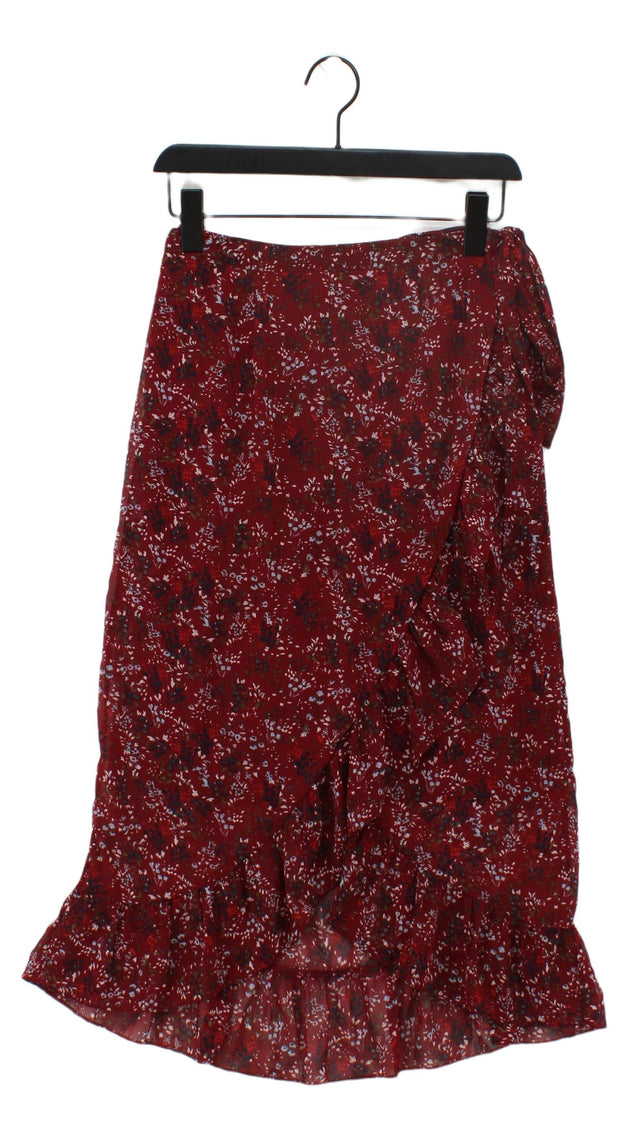 Vero Moda Women's Midi Skirt M Red 100% Polyester
