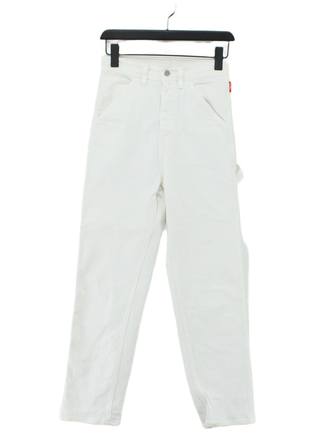 Denimist Women's Jeans W 26 in White Cotton with Elastane