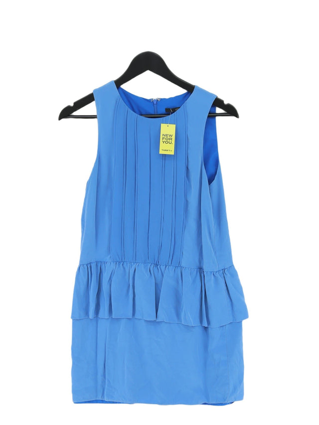 Tibi Women's Midi Dress UK 6 Blue Silk with Polyester