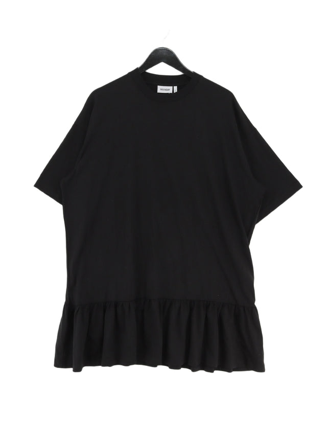 Weekday Women's Midi Dress XS Black 100% Cotton
