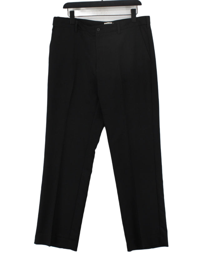 Farah Men's Suit Trousers W 36 in; L 31 in Black 100% Polyester