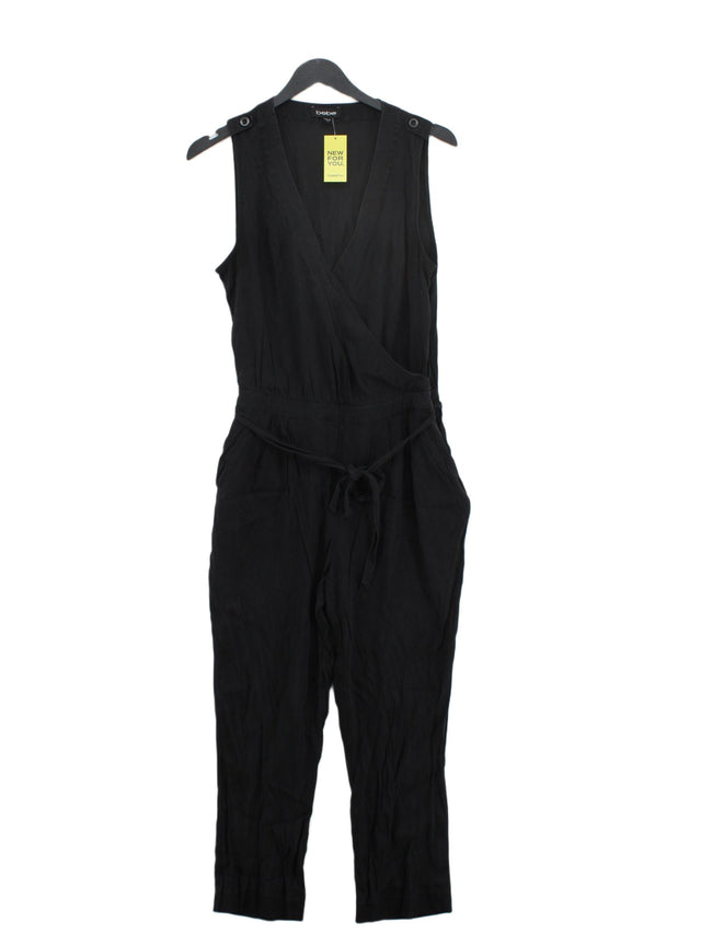 Bebe Women's Jumpsuit M Black Silk with Spandex