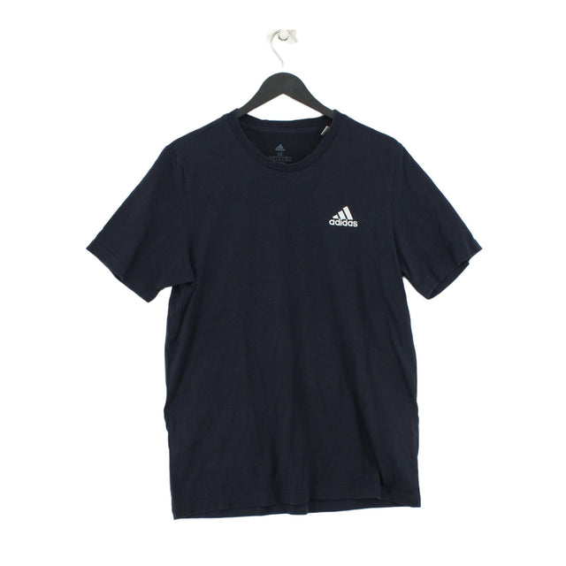 Adidas Men's T-Shirt M Blue 100% Cotton