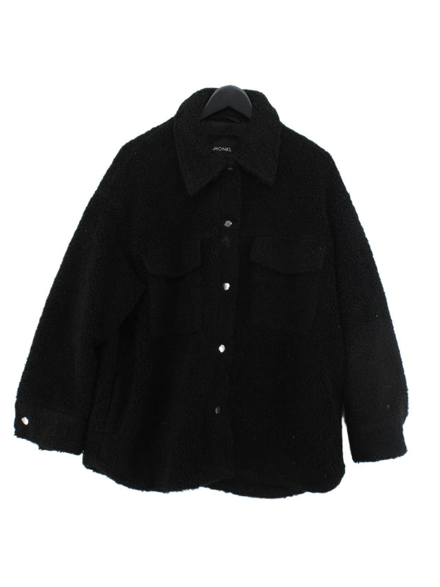 Monki Women's Coat XL Black Acrylic with Polyester