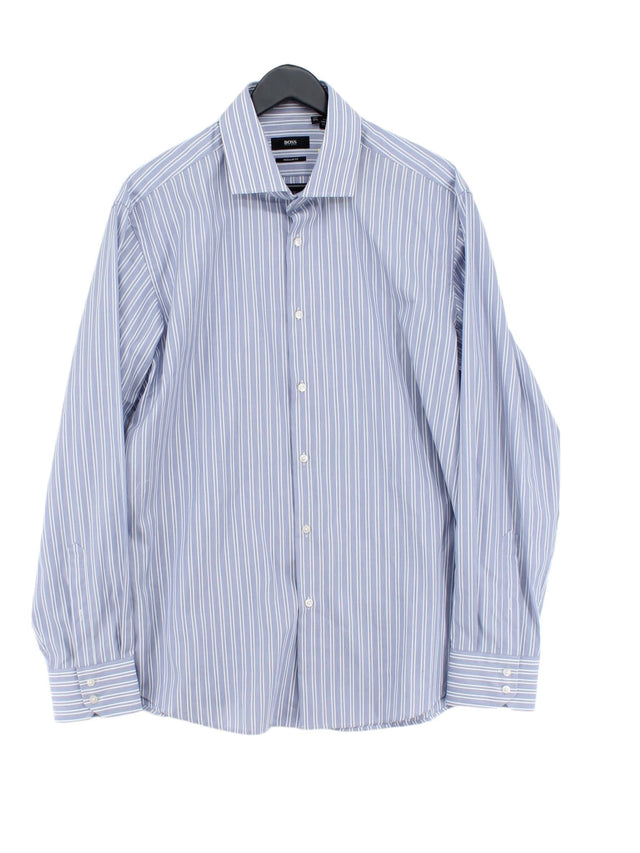 Hugo Boss Men's Shirt Chest: 44 in Blue 100% Cotton