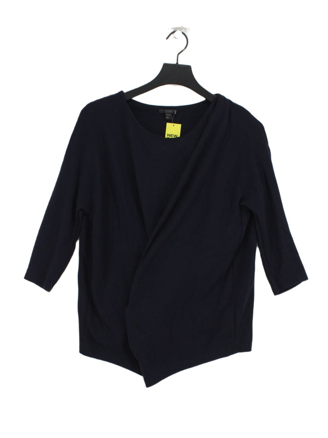 COS Women's Jumper M Blue Viscose with Elastane, Polyester