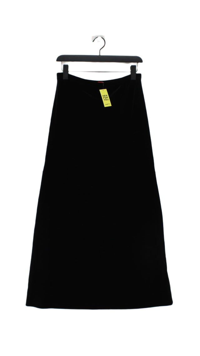 Monsoon Women's Midi Skirt UK 10 Black Polyester with Elastane