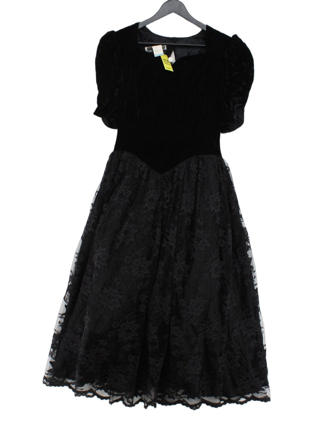 Scott McClintock Women's Midi Dress M Black Rayon with Nylon, Other