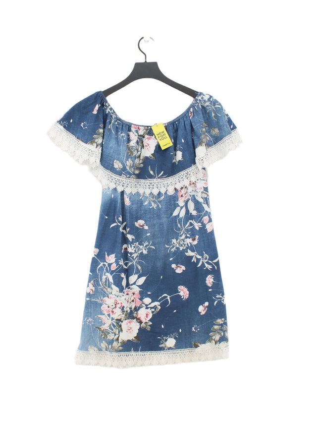Quiz Women's Mini Dress S Blue Polyester with Elastane