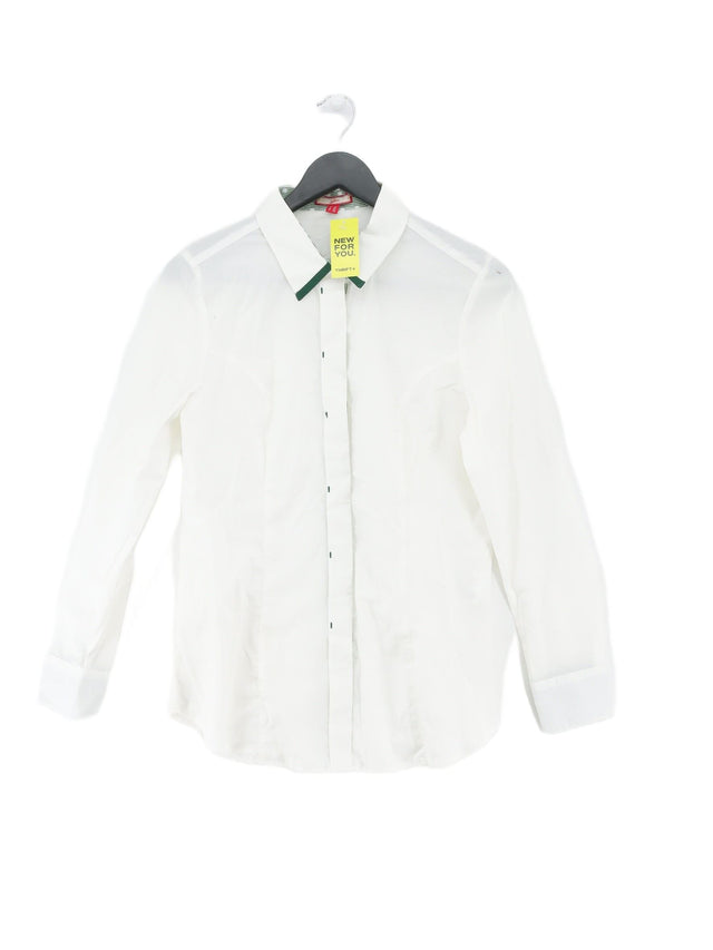Joe Browns Women's Shirt UK 12 White Cotton with Elastane