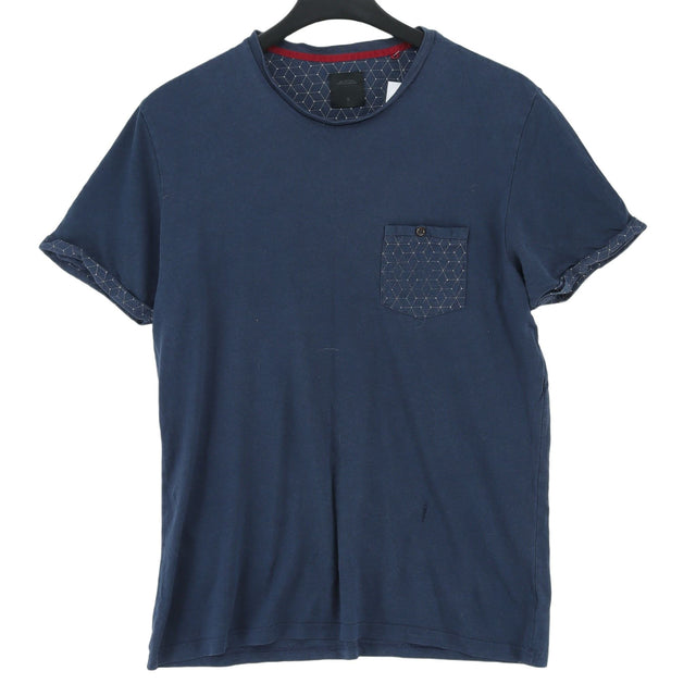Burton Men's T-Shirt M Blue Cotton with Lyocell Modal