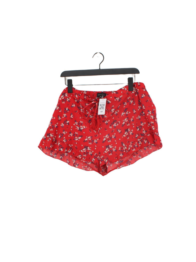 New Look Women's Shorts L Red 100% Polyester