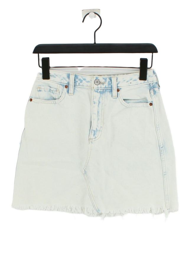 Abercrombie & Fitch Women's Mini Skirt W 26 in White 100% Cotton