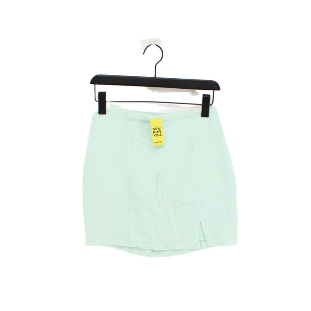 Jack Wills Women's Mini Skirt UK 8 Green Viscose with Linen